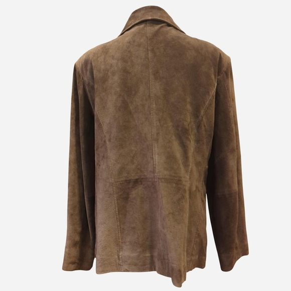 St. John's Bay Brown Suede Boho Western Zip-Front Jacket - Picture 5 of 6